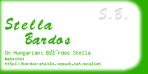 stella bardos business card